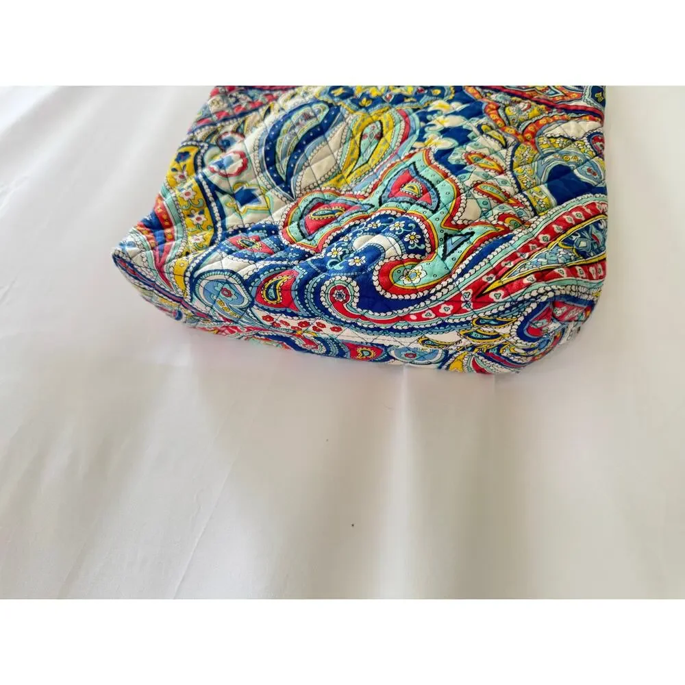 Vera Bradley Shoulder Bag Wallet Set Marina Paisley Quilted Retired Print Purse - Picture 5 of 11